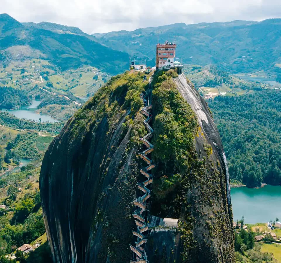 View from the Rock of Guatapé over the lakes of Antioquia